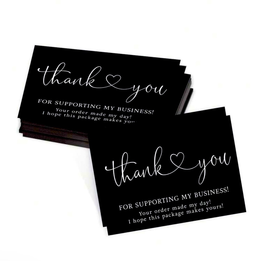 COPY - 50/- Black And White Thank You Card